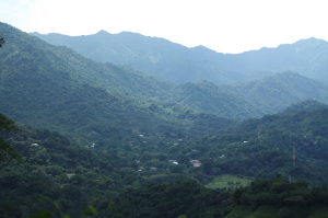Minca from above in the mountains